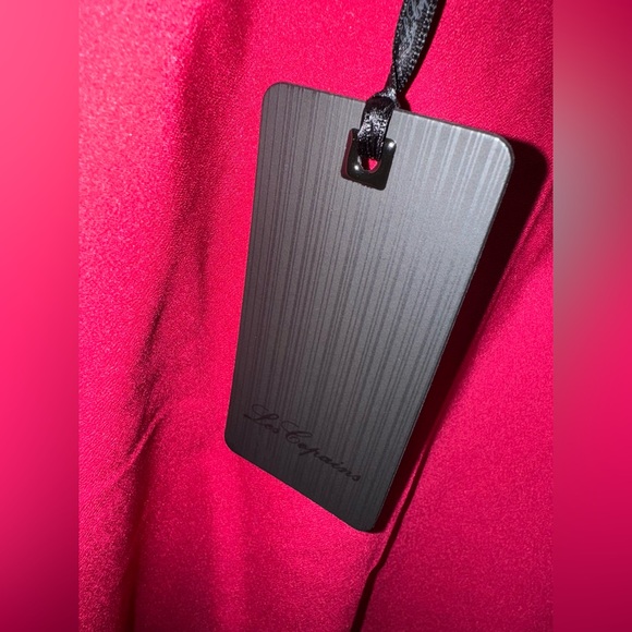 Les Copains Romantic Royal Core Neon Pink Midi Silk Skirt - Picture 2 of 5